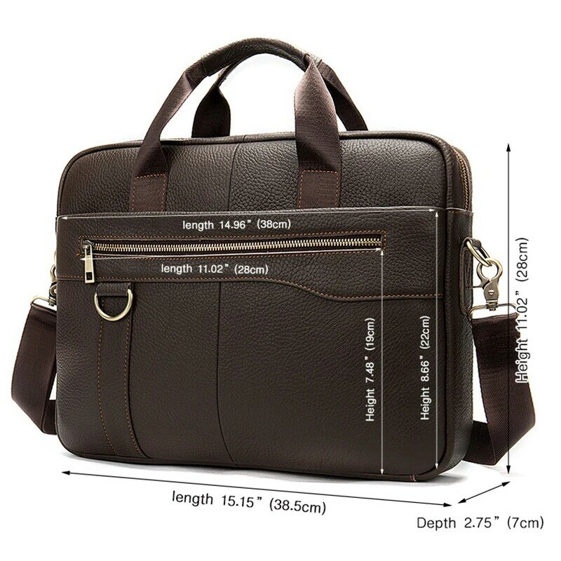 ASDS-Men's Briefcase Messenger Bag Men Leather/Business Male Laptop Office Bags For Men Briefcases Men's Bag