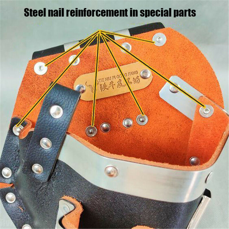 NEW High Quality Leather & Metal Electrical Drill Belt Bag Tool Bag for Hammer Tape Measure Electric Wrench