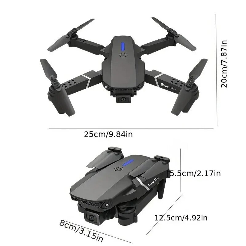 2024 E88Pro RC Drone 4K 1080P Wide Angle HD Camera Foldable Helicopter WIFI FPV Height Hold Gift Toy