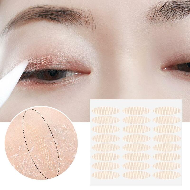 1Sheet Lace Mesh Invisible Double Eyelid Sticker/Natural Makeup Sticker Eye Shadow Tool Waterproof Adhesive Tape Eye Eyelid Q4V3