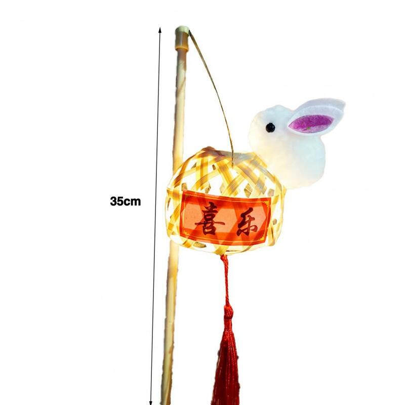 Mid-Autumn Festival królik latarnia w stylu chińskim świecąca latarnia przyjęcie świąteczne dekoracja dla dzieci DIY rękodzieło bambusowy lampion