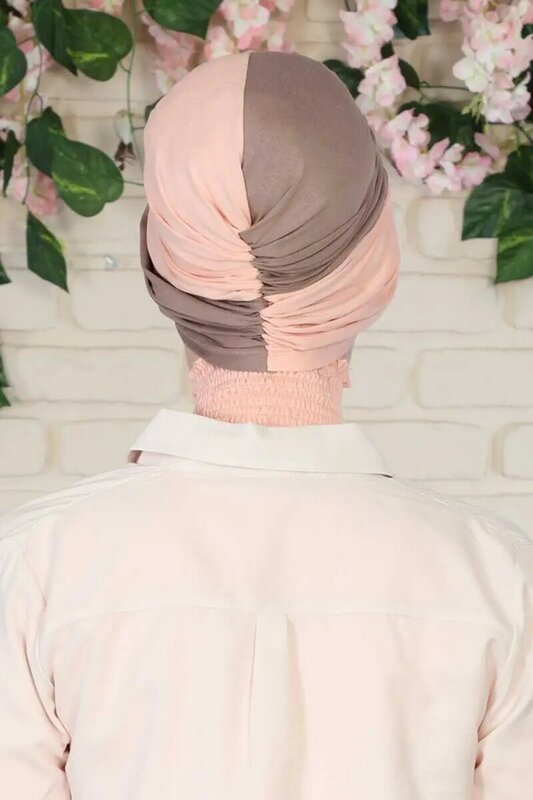 Dwukolorowa norka z kości hidżabu