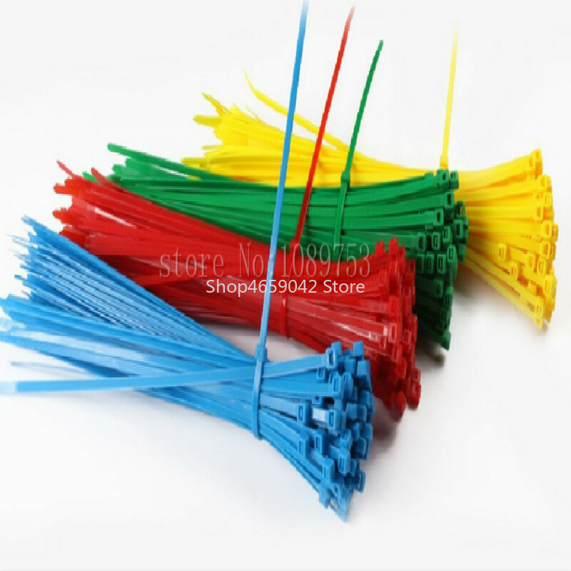 100 шт., пластиковые самоблокирующиеся кабельные стяжки, 4 цвета, 6 дюймов, 2 х150 (мм)