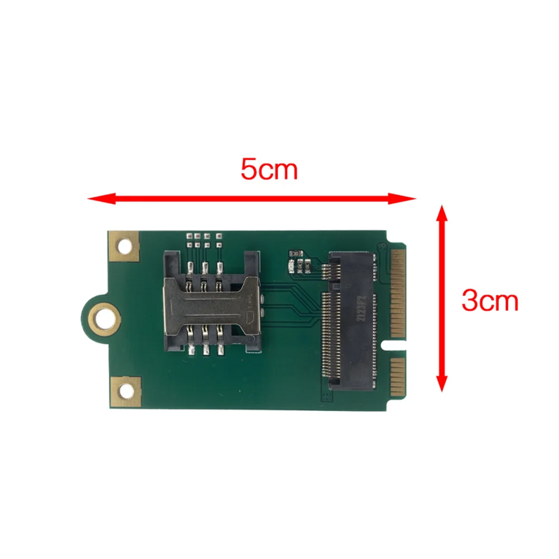 M.2 ke adaptor MINIPCIE 5*3cm untuk SIMCOM LTE SIM7912-G SIM7906E Quectel EM12 EM160 EM06 Sierrawirless EM7411 EM7455 dll.