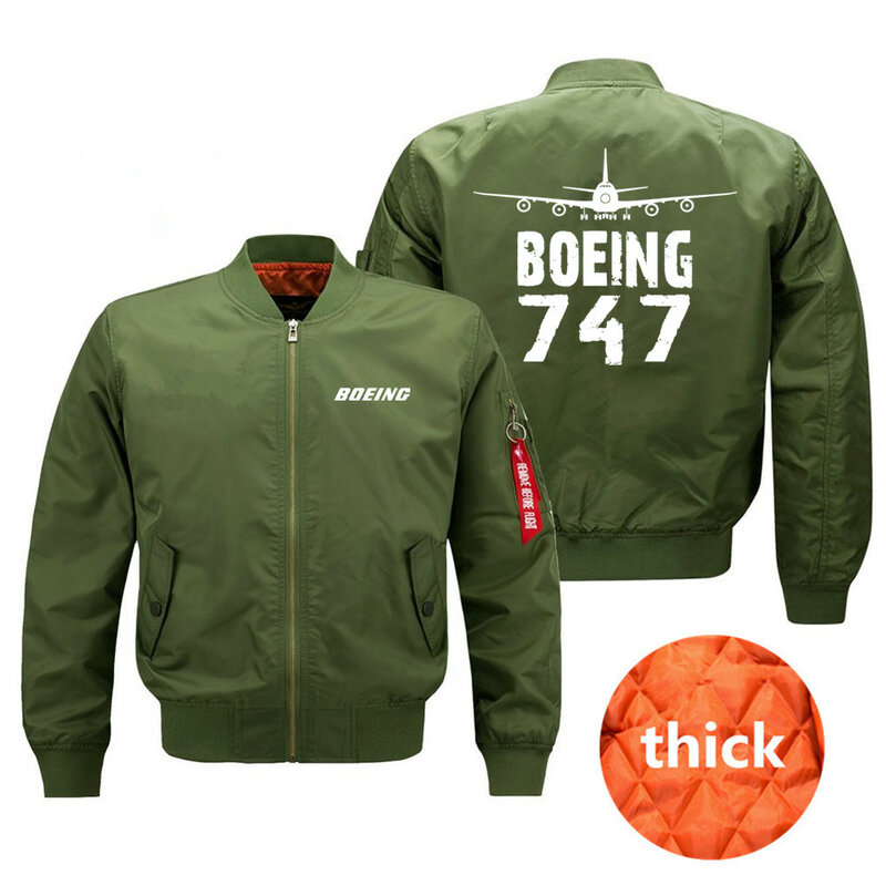 에비에이터 보잉 747 조종사 남성 봄버 재킷, 용수철 가을 겨울 코트, 남성 의류