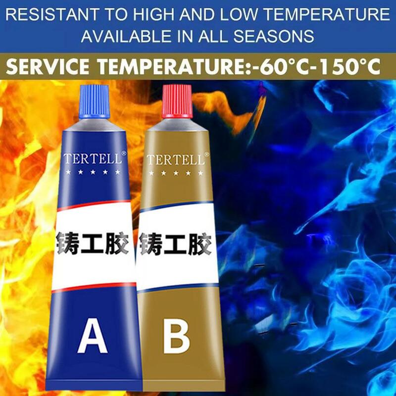 Lem las dingin, agen perekat perbaikan logam perekat tahan panas AB Sealant 20/50/70/100g pengecoran perbaikan kekuatan tinggi