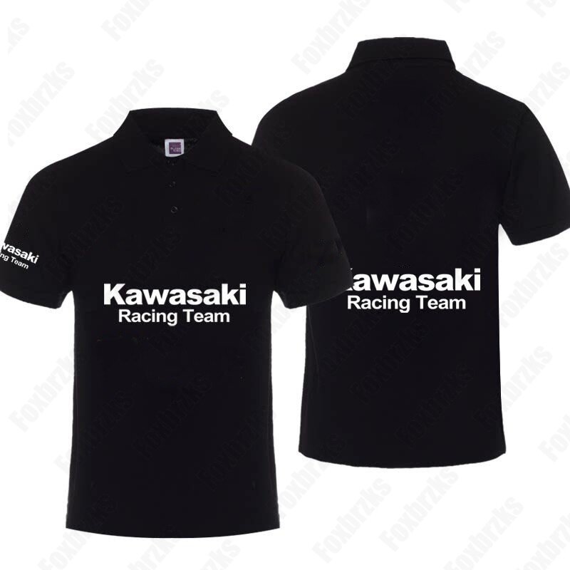 Новинка 2024, летняя универсальная мотоциклетная рубашка-поло Kawasakis Ninja, Униформа команды для велоспорта, мужские топы с коротким рукавом