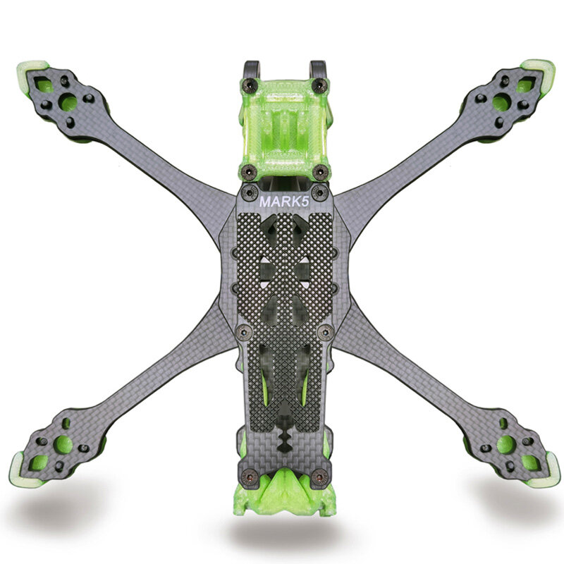 Marco de fibra de carbono para Drones, base de rueda de 225mm con brazo de 5mm para Drones analógicos FPV Freestyle Vista, 5 pulgadas, RC MARK5