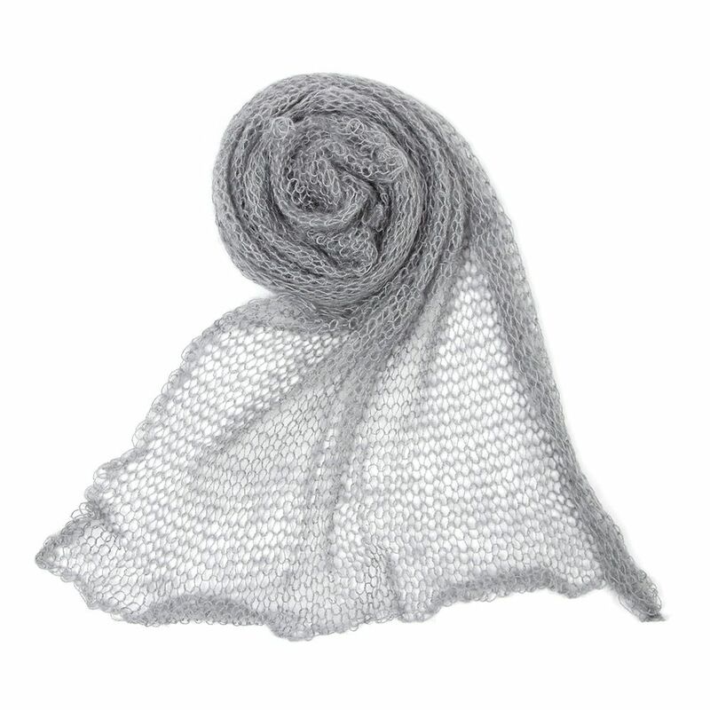 Boys Girls Auxiliary Studio Shoot Warm Winter Soft Long Stretch Knit Wrap Newborn Wrap Baby Photography Props Blanket