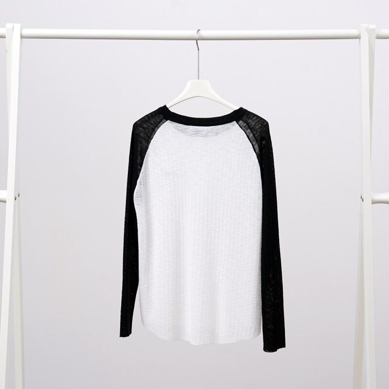 Spring Autumn Woman All-match T-Shirt Round-neck Sexy Embroide Gauze Long Sleeve Office Lady Elegant Fashion Casual Pullover Top