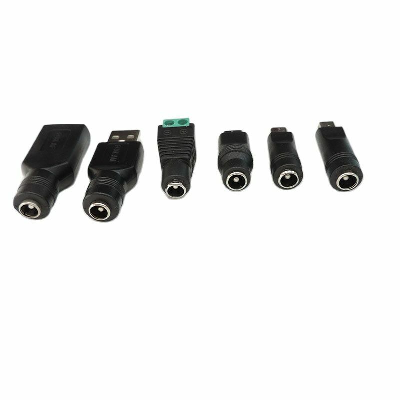 DC Power Female Jack to Mini 5pin USB A Male Female Mirco Type C Connector Power Adapter Plug Connector for Laptop 5.5x2.1mm J17