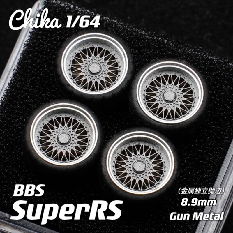1/64 Chika  Wheels with Rubber Tires Model Car Modified Parts JDM VIP For Hotwheels Tomica MiniGT