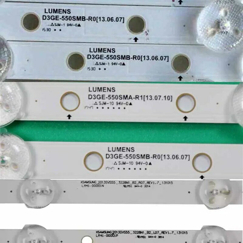 Kits LED Barras de TV D3GE-550SMA-R1 Tiras de retroiluminação para fitas SAMSUNG_2013SVS55_3228N1_B2_L07_REV1.7 N