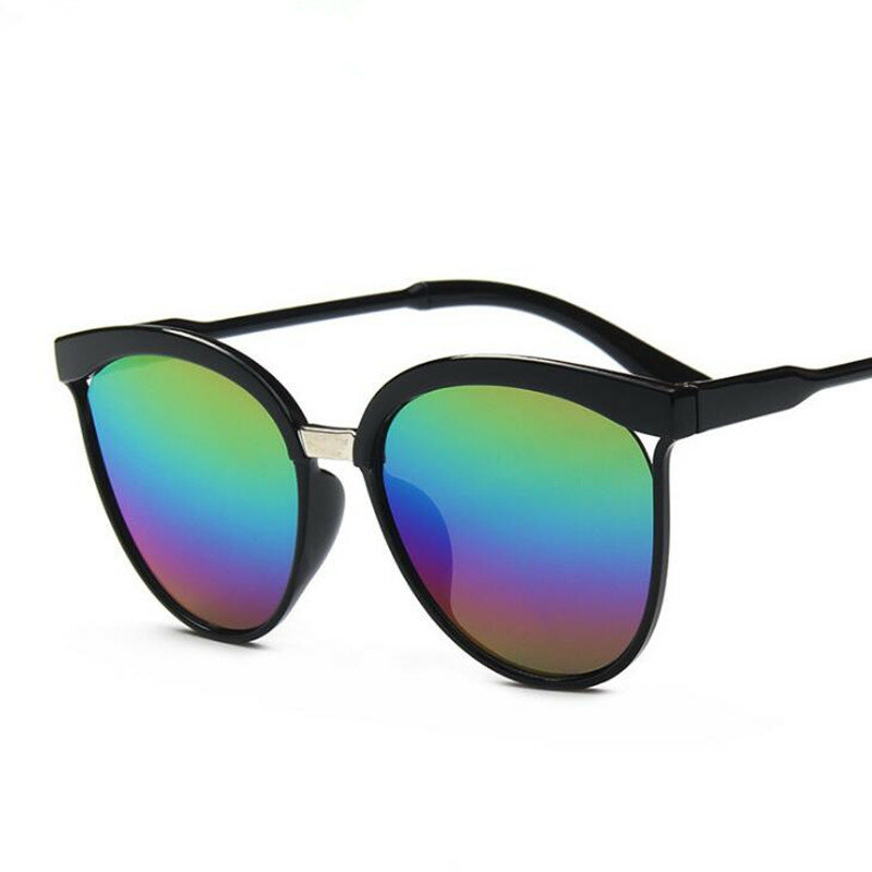 COOYOUNG-Cat Eye Óculos De Sol Para Mulheres, Brand Designer, Moda, Revestimento Espelho, Sexy Cateye, UV400 Óculos De Sol