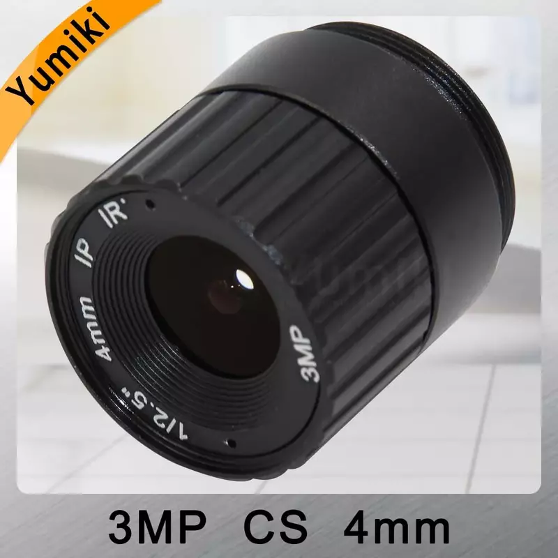 Объектив Yumiki для видеонаблюдения, 4 мм, 3 Мп, 1/1/2 дюйма, F1.4 CS, ИК-объектив 3,0, линза CCTV 5,0 мегапикселей для ИК-камер видеонаблюдения 720P/1080P
