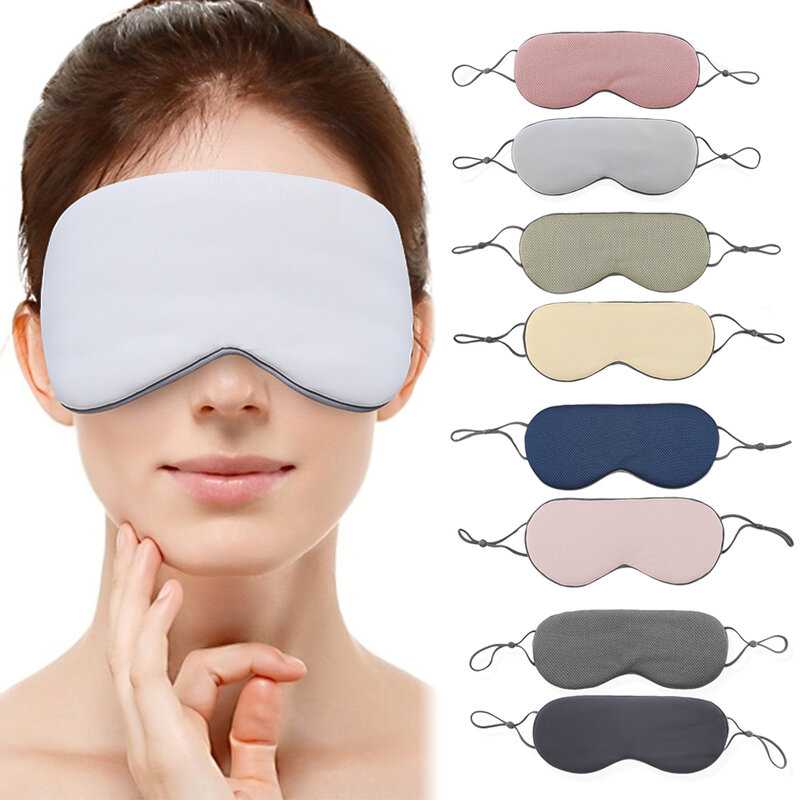 Двусторонняя теплая и прохладная маска для сна для женщин и мужчин, блестящее покрытие для глаз, мягкая и приятная для кожи пластырь для глаз