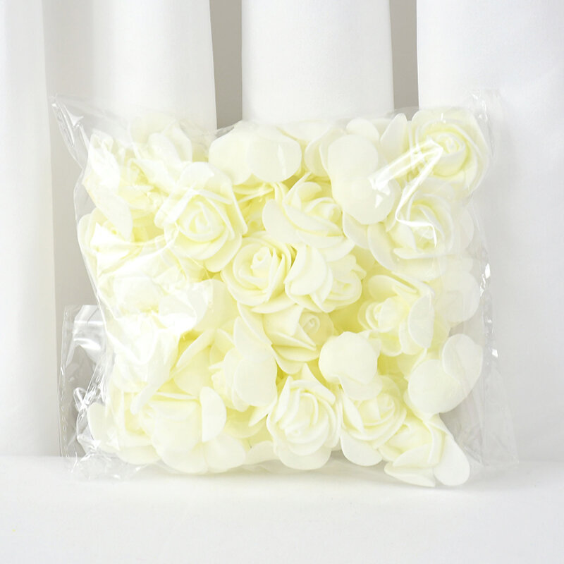 400-150 pz PE schiuma artificiale fiore di rosa 3.5cm fiori finti per Bouquet fai da te corona regalo di san valentino fai decorazioni per la casa di nozze