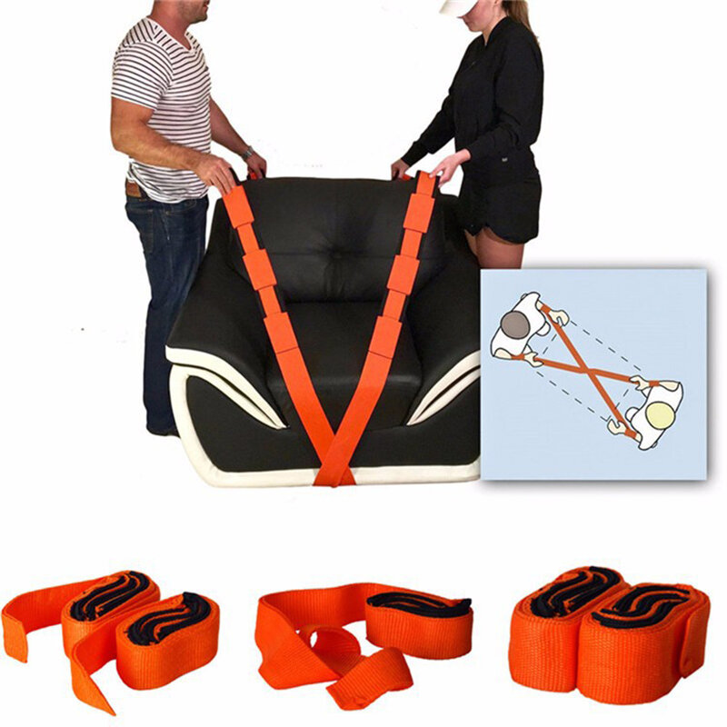 2 Personen bewegliche Gurte-Hebe gurt für 2 Mover-Möbel, Geräte, schwere Gegenstände sicher bewegen, heben, tragen und sichern