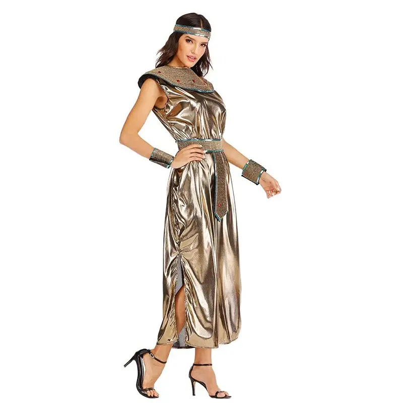 에라스푸키 고대 섹시 여신 이집트 클레오파트라 원피스, 이집트 여왕 코스프레 의상, 여성 할로윈 카니발 파티, 푸림 원피스