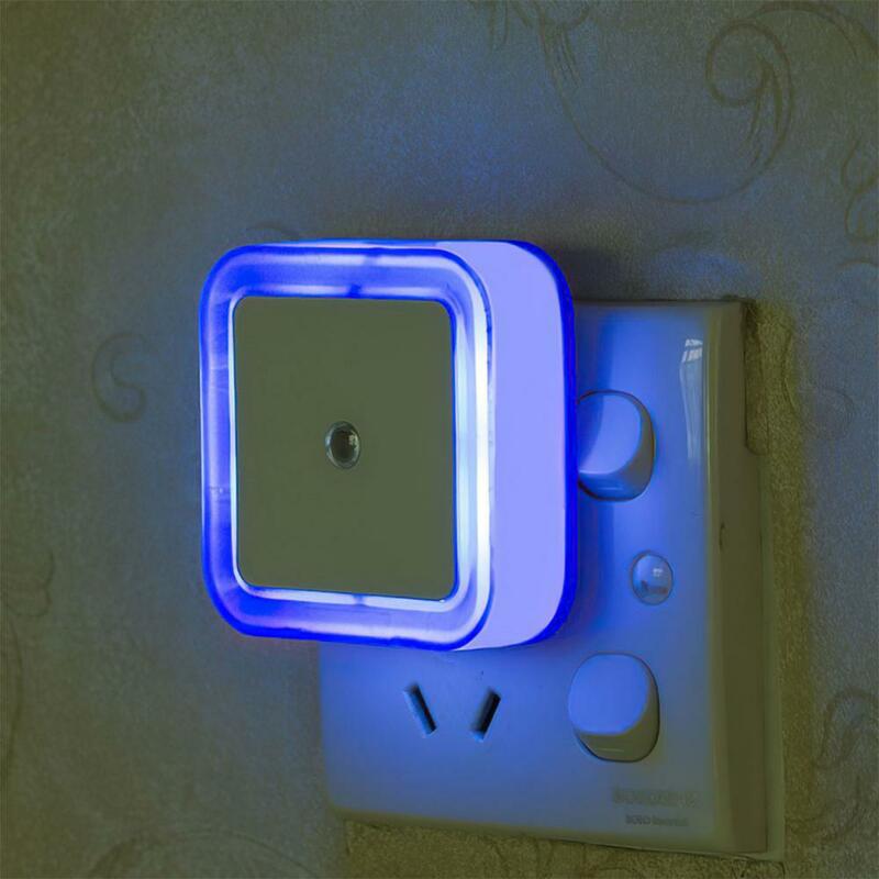 Luz LED de noche con Sensor automático, lámpara enchufable de pared para dormitorio de niños, pasillo, escaleras, 110V, 220V, EE. UU./UE/Reino Unido, 1 ~ 10 piezas