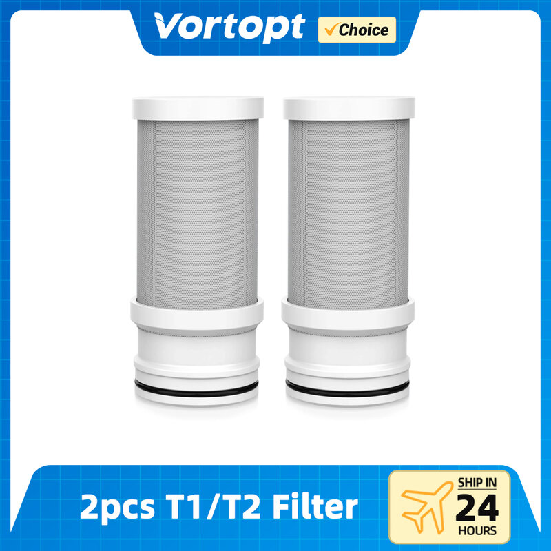 Sostituzione certificata Vortopt NSF per acqua rubinetto T1-ACF/T2-ACF 6-7 mesi di durata, riduce il cloro filtro T1/T2 (confezione da 2)