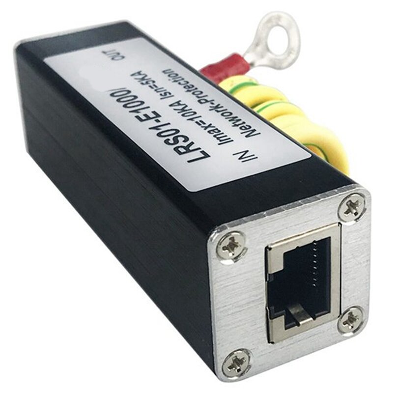 POE 1000M Network Protector POE 1000M Monitor Camera Surge Protector RJ45 Gigabit Ethernet Protection Device Arrester