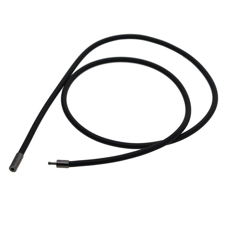 حبل قلادة مطاط أسود مع مشبك نحاسي ، مجوهرات ، 2 × 3 مم