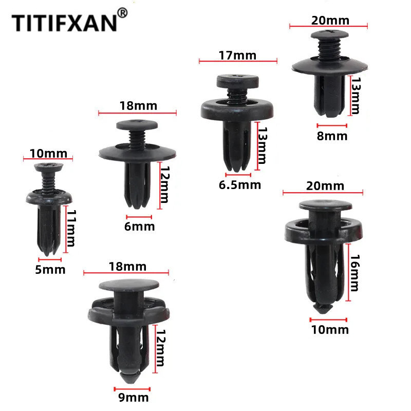 60 sztuk 5mm 6mm 7mm 8mm 9mm 10mm otwór zderzak samochodu nit mocujący Auto błotnik wykończenie panelu zaciski do hondy Nissan Toyota Hyundai