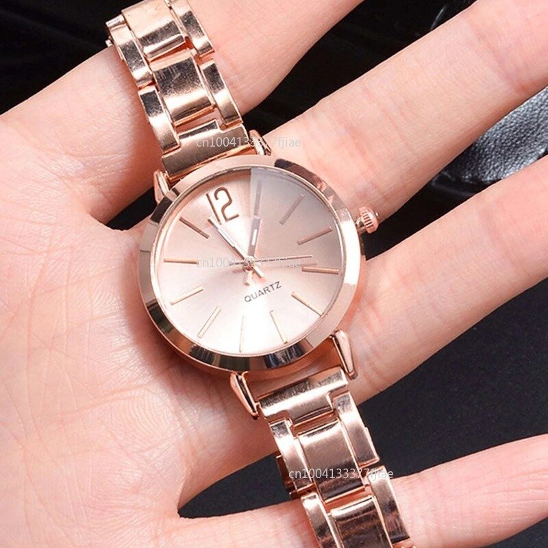 Reloj Digital de aleación para Mujer, pulsera de cuarzo con 2 piezas, de lujo