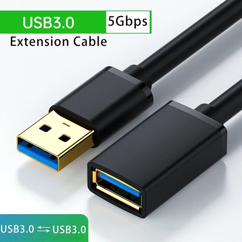 Câble d'extension USB 0.5 vers USB 3.0, 5m-2.0 m, pour Smart TV, PS4, Xbox One, SSD, transfert de données rapide