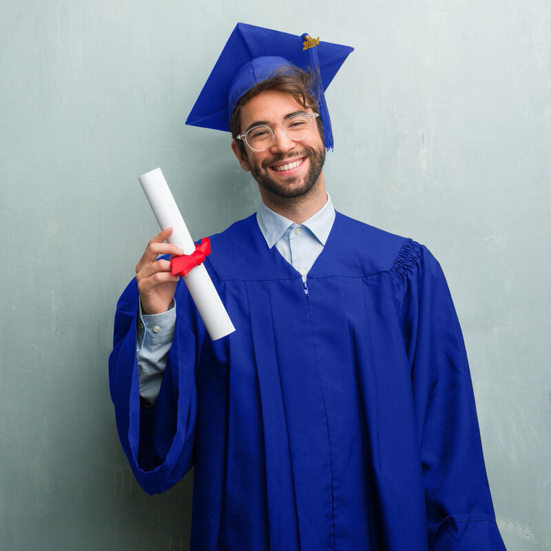 Costume de graduation pour lycée et célibataire, robe de graduation pour homme et femme, ensemble chapeau et pompon, doux et unisexe, 256, 2024