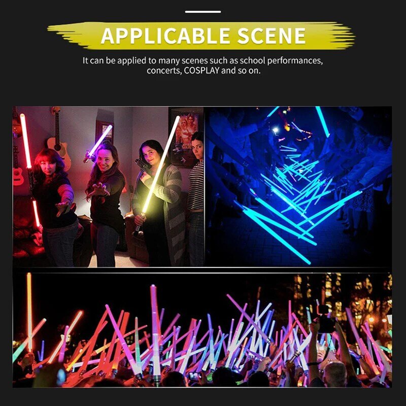 Nowy RGB Lightsaber laserowy miecz zabawki światła Saber 7 zmiana kolorów dzieci Soundfonts siła FX FOC Blaster zabawki Jedi laserowy miecz prezenty