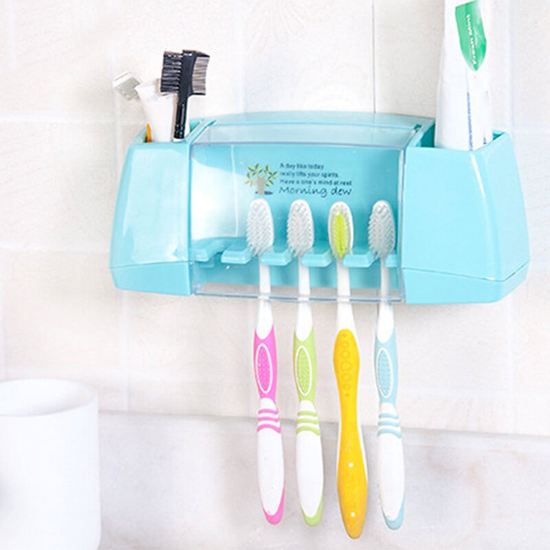 Soporte multifuncional para cepillo de dientes, caja de almacenamiento, accesorios cosméticos de baño, creativo, fuerte succión pegajosa, soporte de gancho