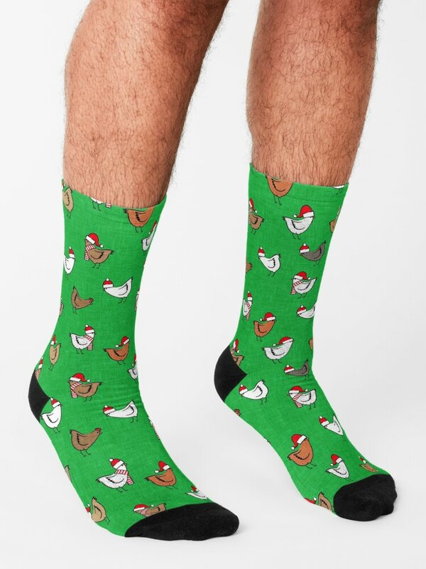 Рождественские носки для цыплят, Новогодние Детские носки для девочек и мужчин