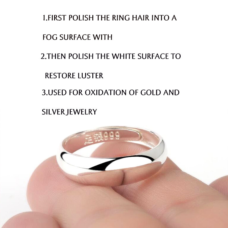 Prata polimento haste diamante pequeno polimento haste ouro e prata jóias anel pulseira polimento brilho 2*9cm imprimível