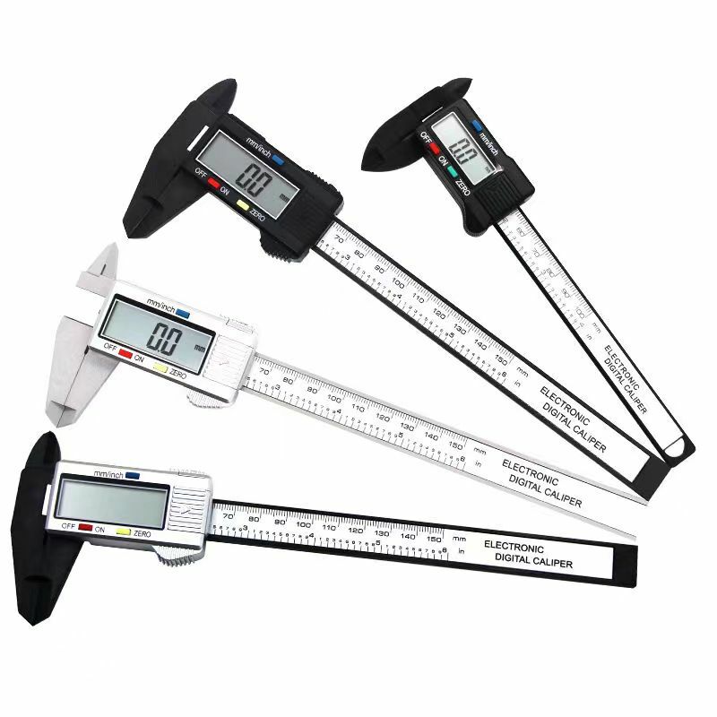 Calibrador Digital electrónico de 150mm y 100mm, calibrador Vernier de fibra de carbono, micrómetro, herramienta de medición, regla Digital