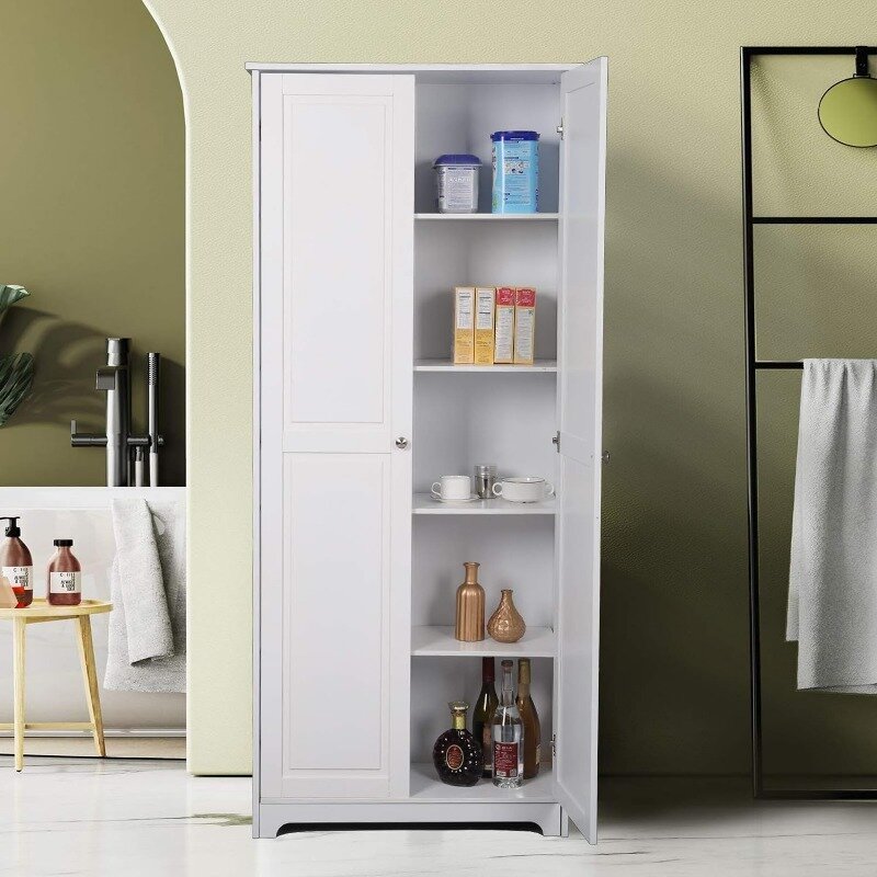 Tall Pantry Storage Cabinet, 72'' Kitchen Pantry Cabinet, Freestanding Room Storage, Cupboard, 2 Door Pantry