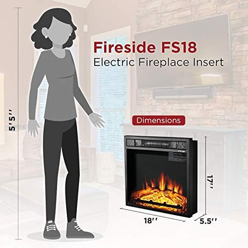 リモコンリアルな炎暖炉、3つの調整可能な明るさ、fs23