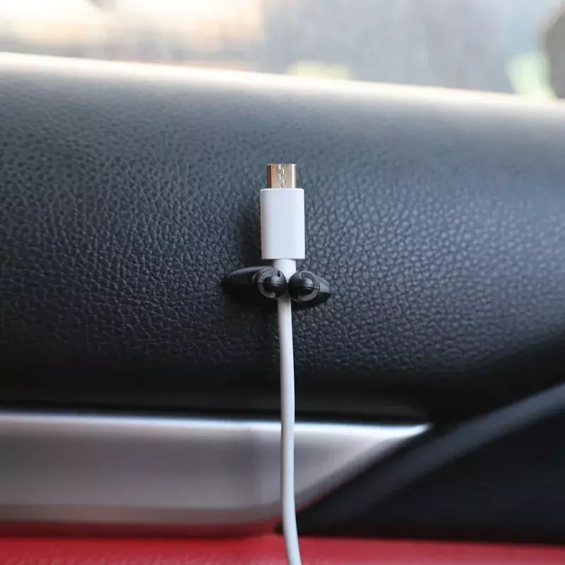 Car Dashboard Phone Cable Manager Hook Clasp Clamp Universal Auto Interior Mobile Phone Charger Cable Holder Line Organizer Tool