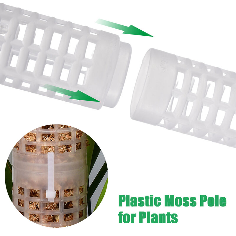 1 قطعة البلاستيك تسلق النباتات تكويم البلاستيك مصنع القطب نبات العصي Sphagnum الطحلب القطب البلاستيكية البلاستيكية تسلق النبات