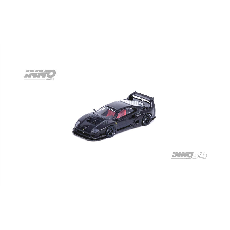 INNO 재고 풀 카본 체이스 다이캐스트 디오라마 자동차 모델 컬렉션 미니어처 장난감, 1:64 LBWK F40