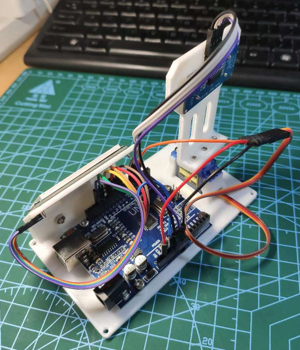 3D-Druck Mini-Radar-Erkennungs roboter mit 1,8 tft Bildschirm zum Ultraschall radar für Arduino Roboter DIY Kit uno programmier bares Spielzeug