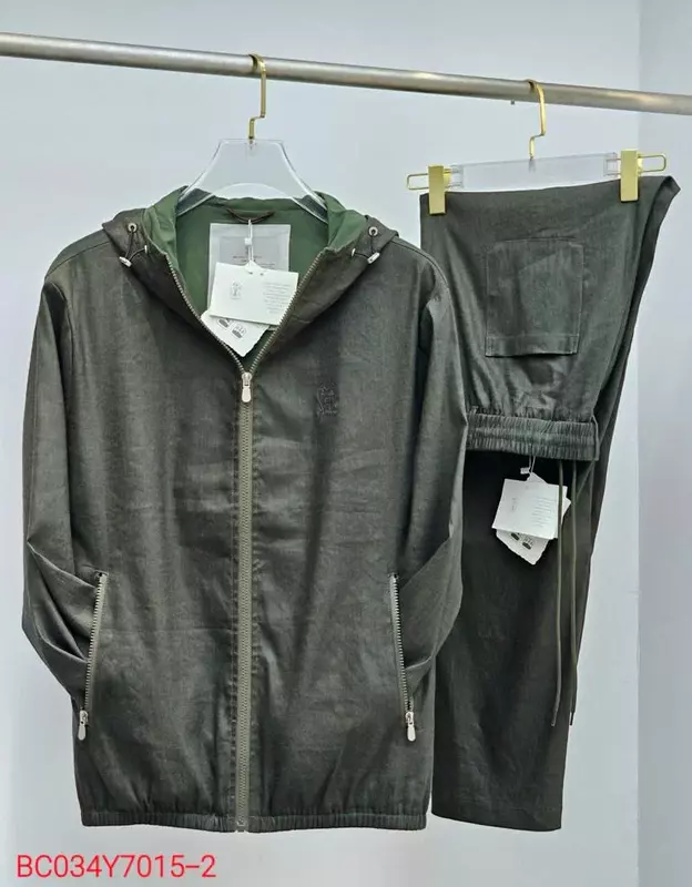 OECHSLI-Conjunto de ropa deportiva para hombre, ropa deportiva masculina de lino, con bordado ventilado, informal, de alta calidad, talla grande, M-4XL, 2024