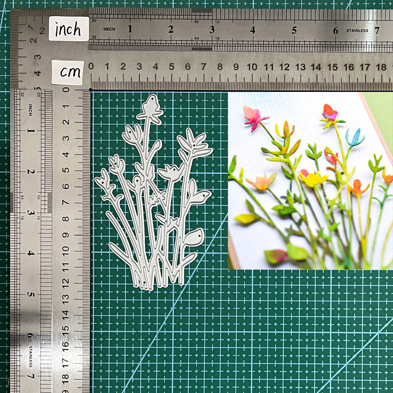 Metal Cutting Dies Backyard Floral Stems For DIY Scrapbook Cutting Die Paper Cards Embossed  Craft Die Cut