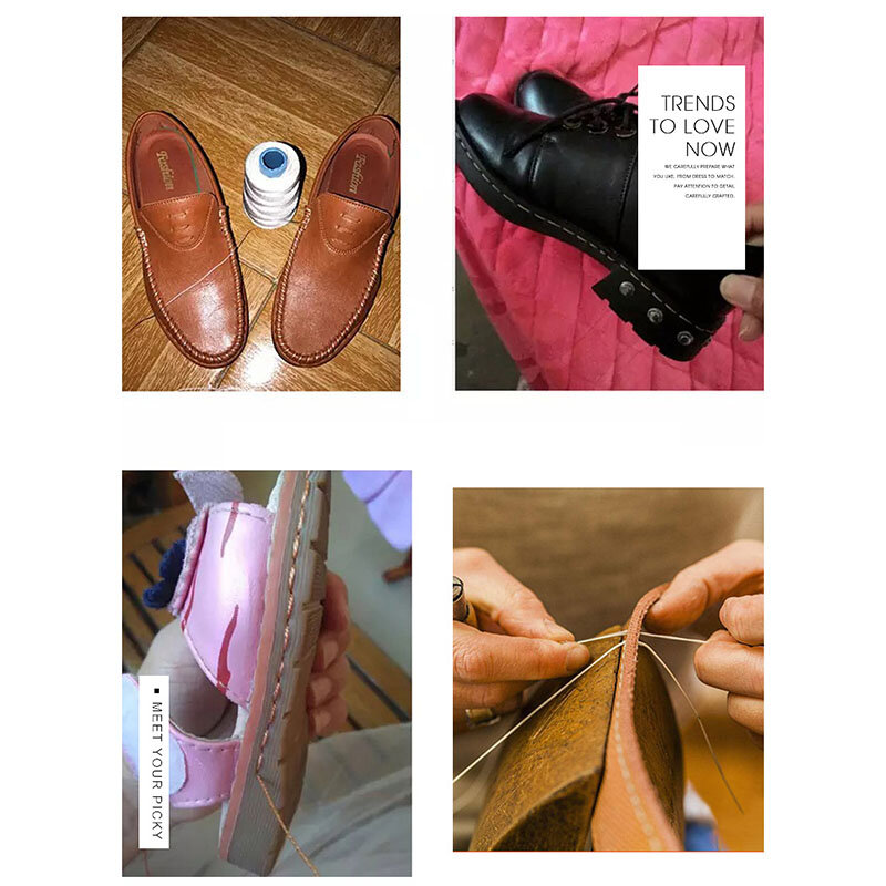 Juego de punzones de costura de cuero, Kit de herramientas de reparación de zapatos multifuncionales reemplazables, agujas de punzón, artesanía de cuero