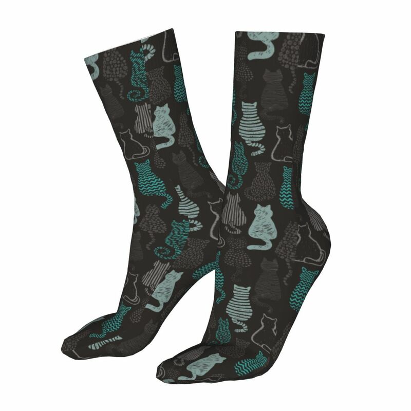 Мужские спортивные носки с котом, новые хлопковые носки с милыми животными для мужчин и женщин