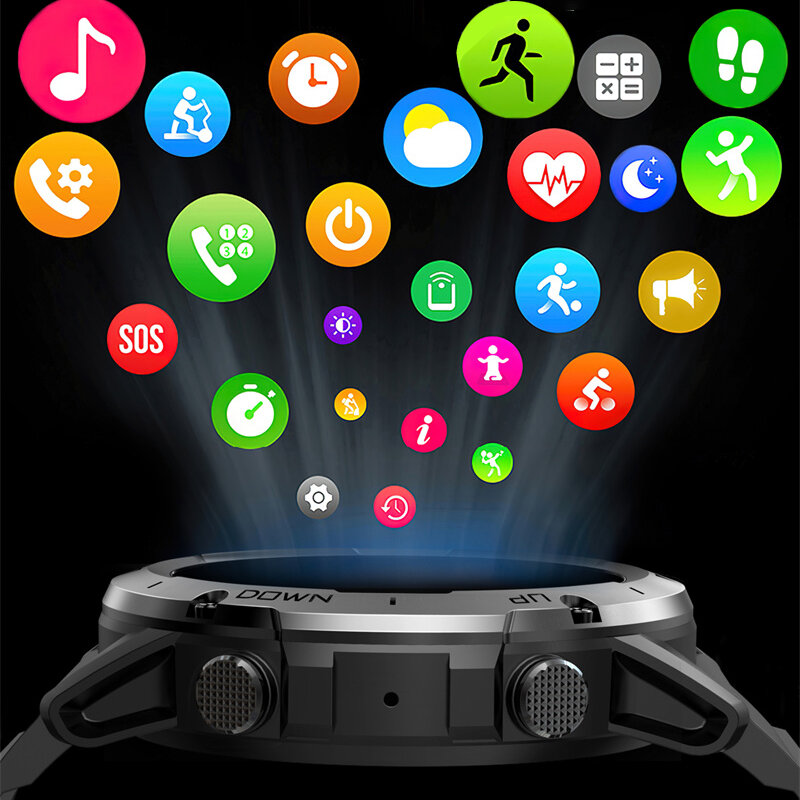 Canmixs jam tangan pintar pria dan wanita, arloji Cerdas olahraga 1.39 inci mode kebugaran tahan air IP68 dengan panggilan Bluetooth untuk Android iOS