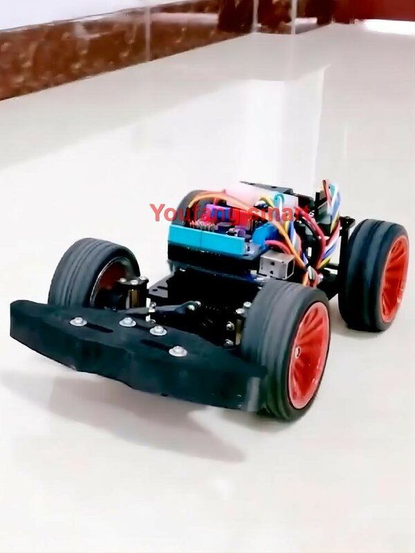 Металлическое шасси-тележка Ackerman с фотодвигателем, робот-автомобиль для Arduino Robot, комплект для самостоятельной сборки, задний привод, E-Race, Роботизированный автомобиль 4WD