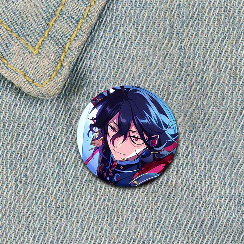 Anime Ensemble Stars Knights Sakuma Rei Brooches on Backpack Creative Tinplate Button Pins Cool Idol Badge for Clothing Jewelry