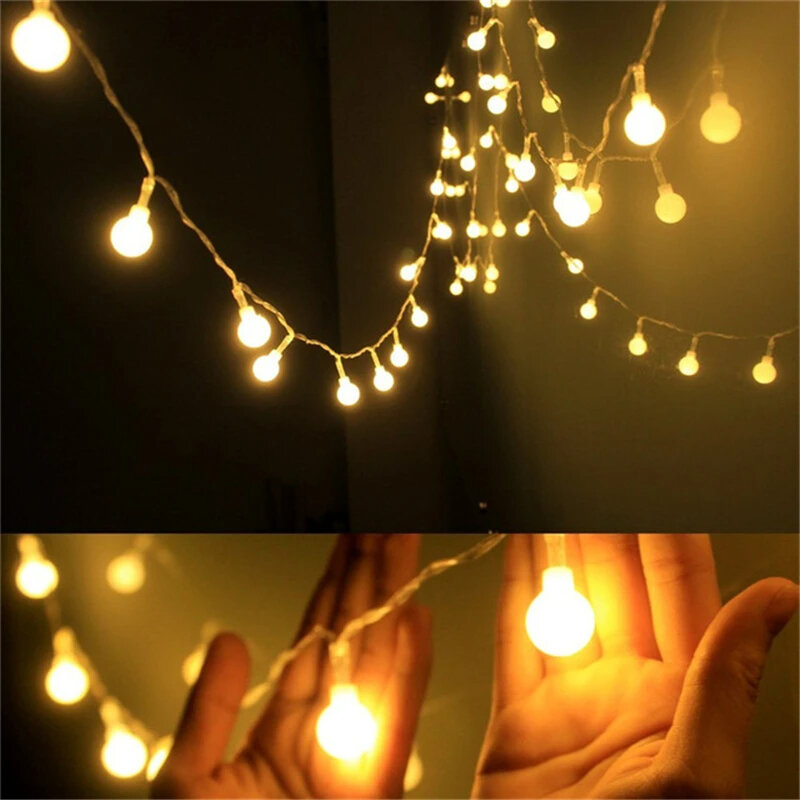 Guirnalda de luces LED de Navidad, luces de hadas impermeables USB para fiesta, boda, vacaciones, decoración, 10m, 5m, 3m